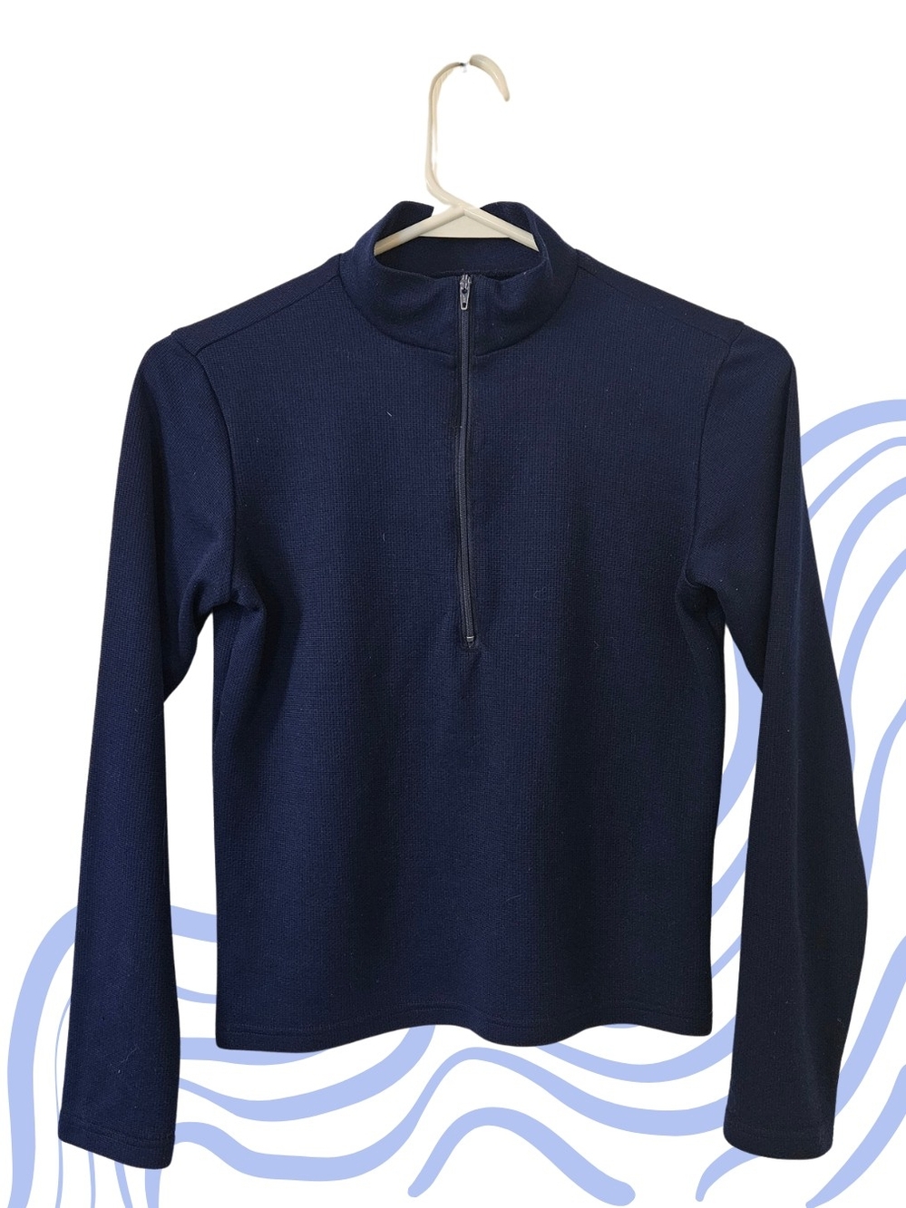 Womens MEC Navy Half-Zip Sweater